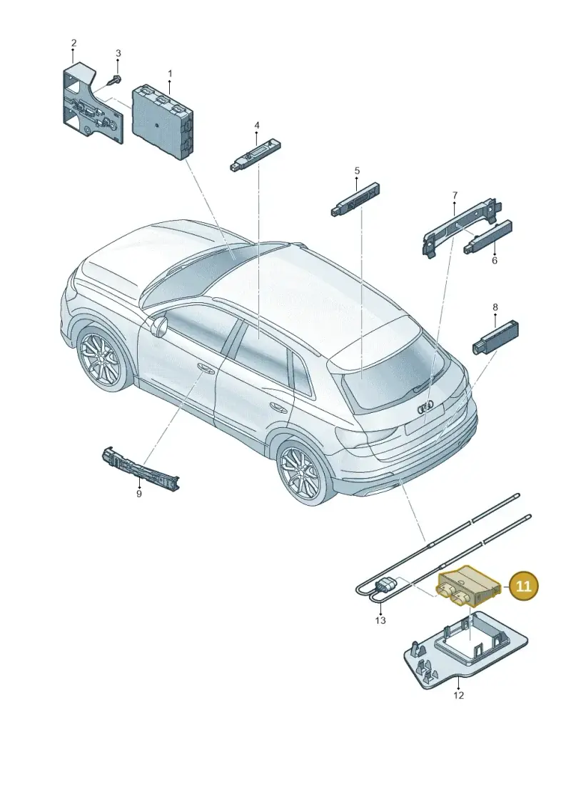 3G0962243C — Audi RS Q3 Sportback (2019-2024) diagram 597909000, position 11