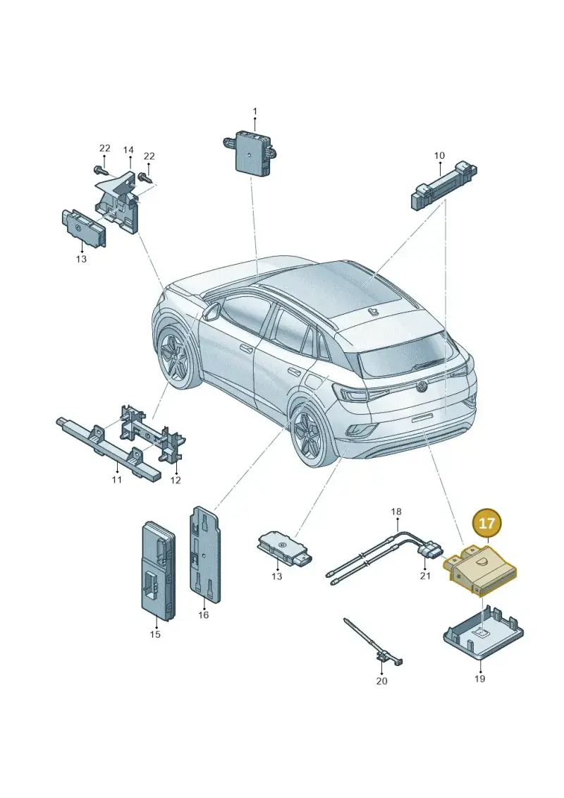 3G0962243C — Volkswagen ID.4 (2020-2025) diagram 11a909000, position 17