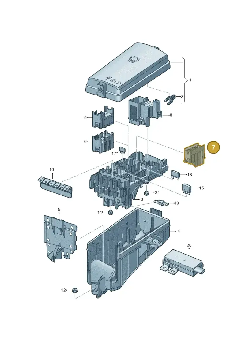 3G0971054 — Volkswagen Golf 2.0 (2016-2020) diagram 827937020, position 7