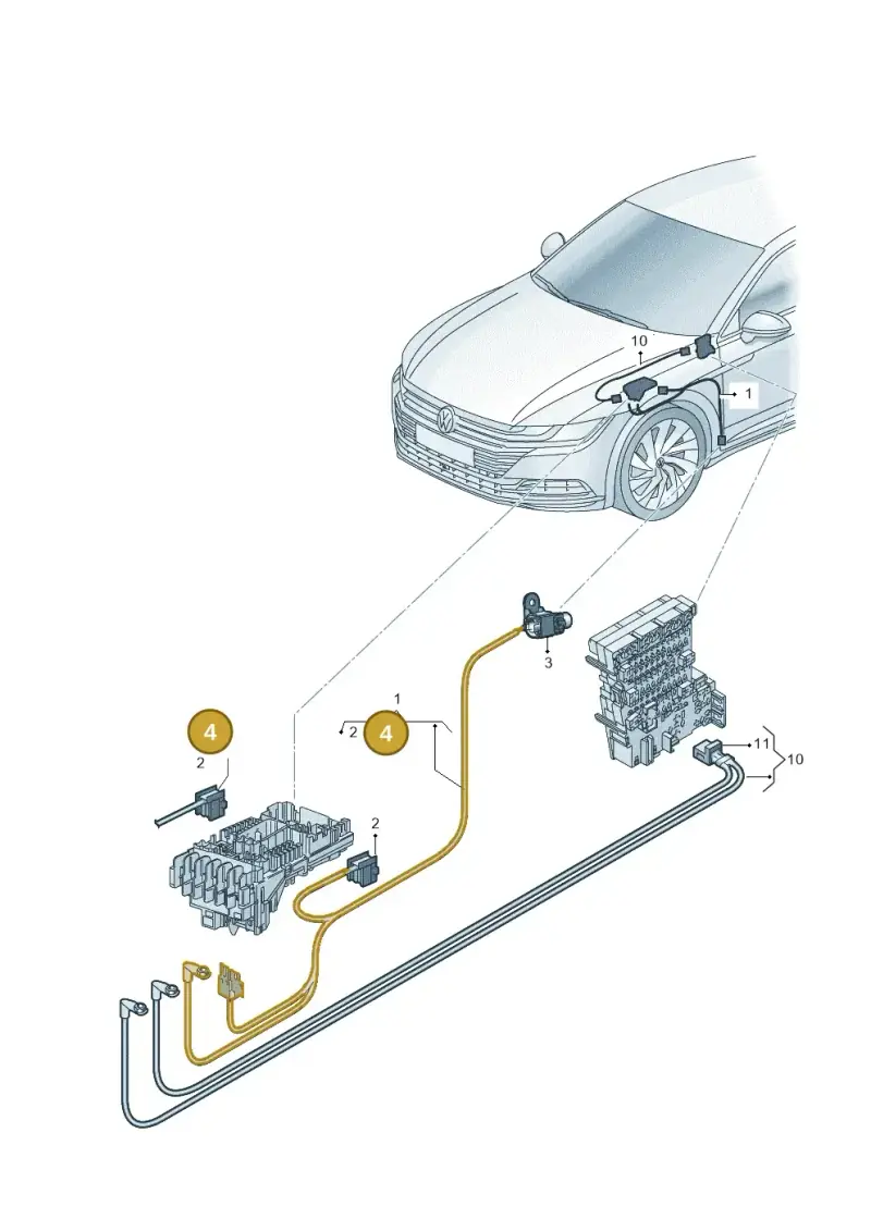 3G0971054 — Volkswagen Arteon (2017-2023) diagram 828971830, position 4