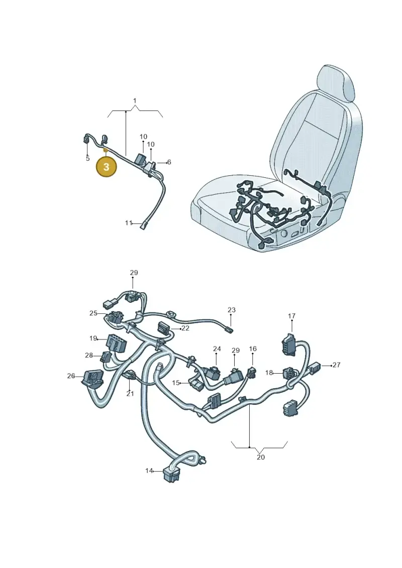 3G0971830 — Volkswagen Beetle (2016-2019) diagram 431972270, position 3