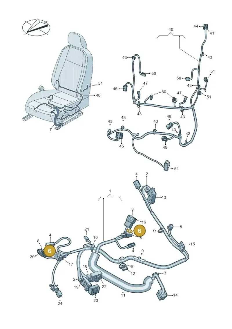 3G0971830 — Volkswagen Arteon (2017-2023) diagram 828972270, position 6