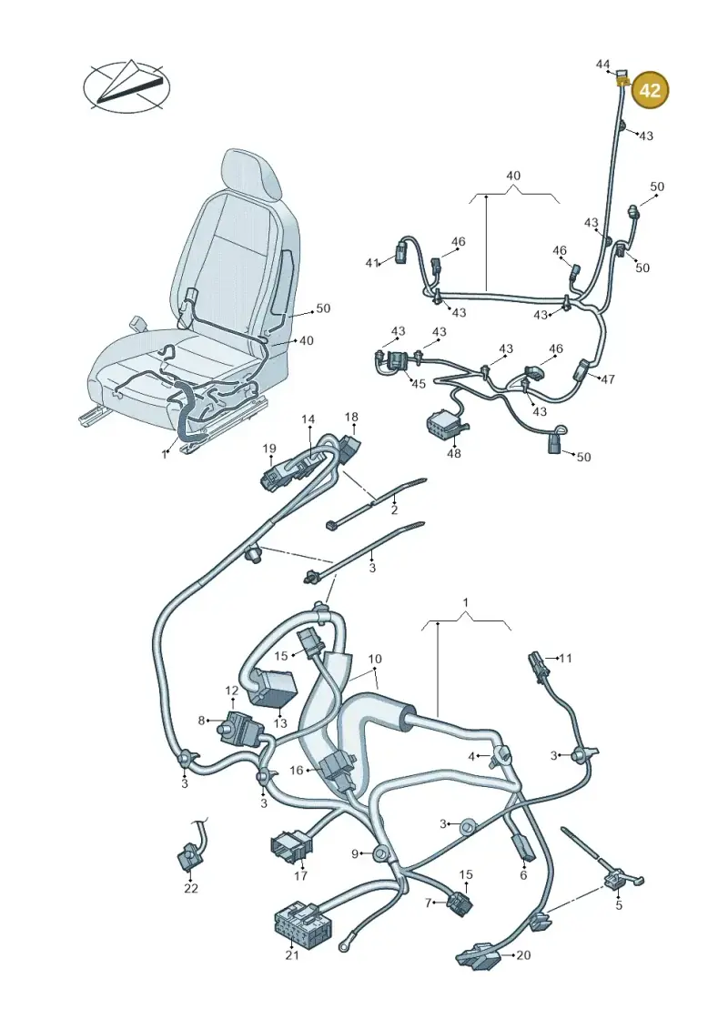 3G0971830 — Volkswagen Atlas Cross Sport (2023-) diagram 829972270, position 42