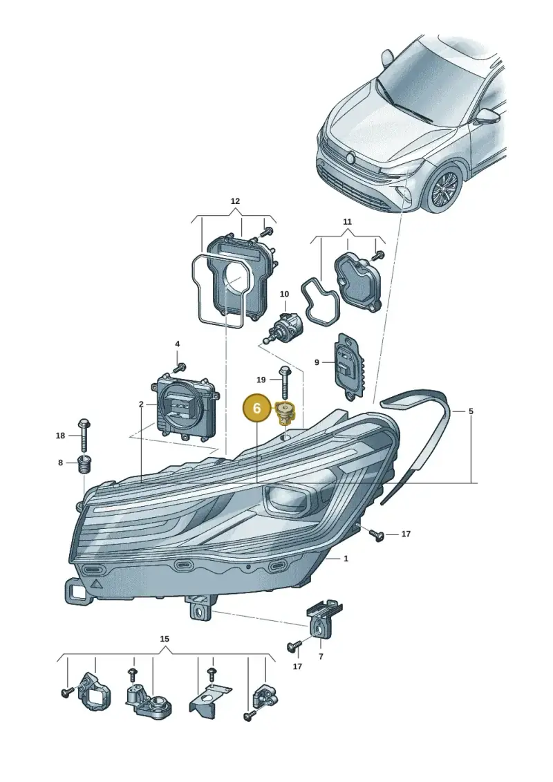 3G1941141 — Volkswagen Tiguan 2.0 (2023-) diagram 57x941010, position 6