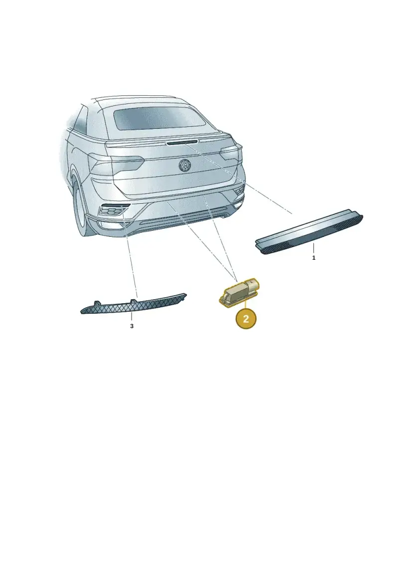 3G5943021 — Volkswagen T-Roc convertible 1.5 (2019-2024) diagram 2gk945010, position 2