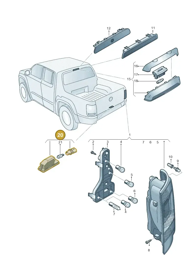 3G5943021 — Volkswagen Amarok twin cab (2022-) diagram 894945000, position 20