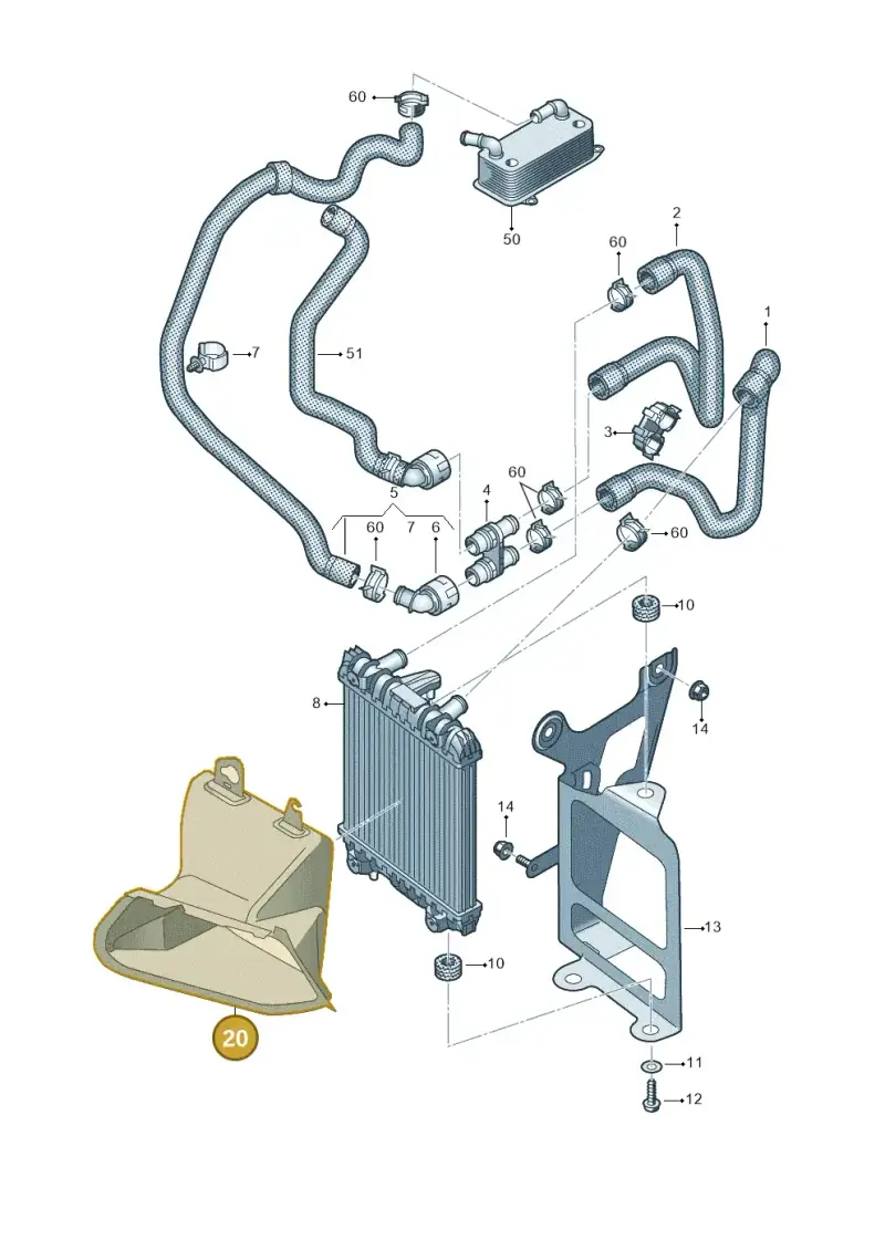 3G8121333 — Volkswagen Arteon (2017-2023) diagram 828121050, position 20