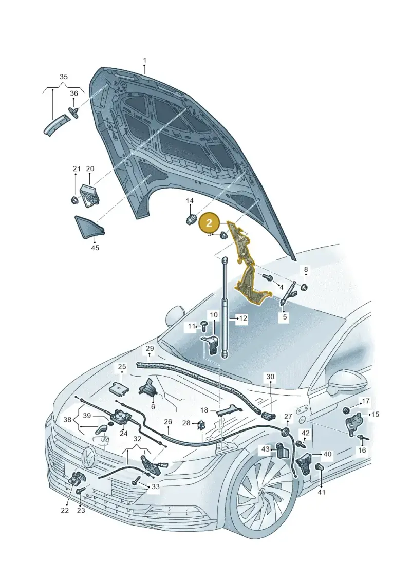 3G8823302D — Volkswagen Arteon (2017-2023) diagram 828823000, position 2