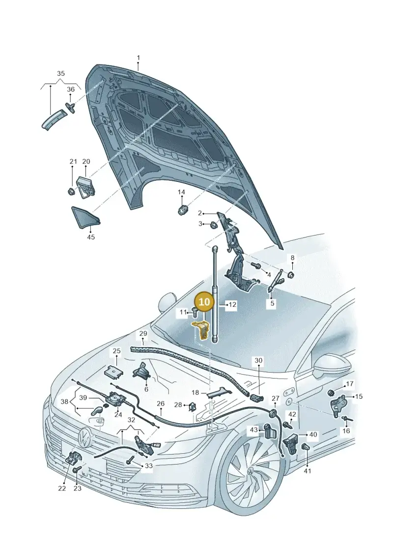 3G8823402 — Volkswagen Arteon (2017-2023) diagram 828823000, position 10