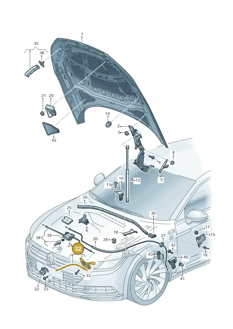 3G8823508D — Volkswagen Arteon (2017-2023) diagram 828823000, position 32