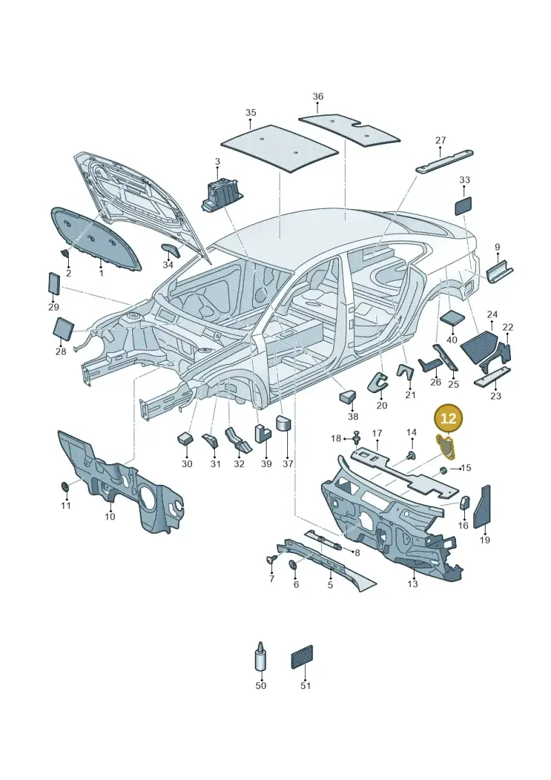 3G8863017 — Volkswagen Arteon (2017-2023) diagram 828863200, position 12