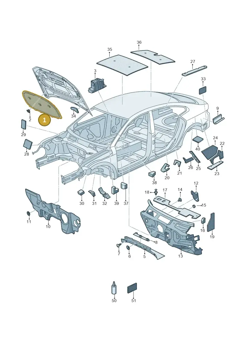 3G8863831A — Volkswagen Arteon (2017-2023) diagram 828863200, position 1