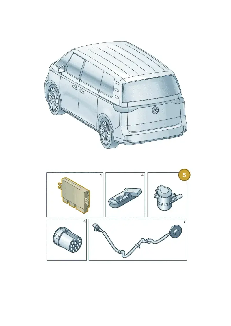 3G8945505 — Volkswagen ID.Buzz (2022-) diagram 15a945055, position 5