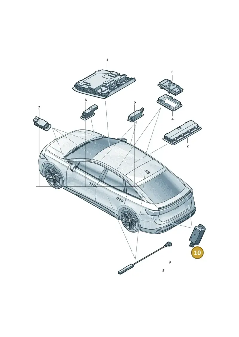 3G8947409 — Volkswagen ID.7 (2023-2025) diagram 14b947000, position 10