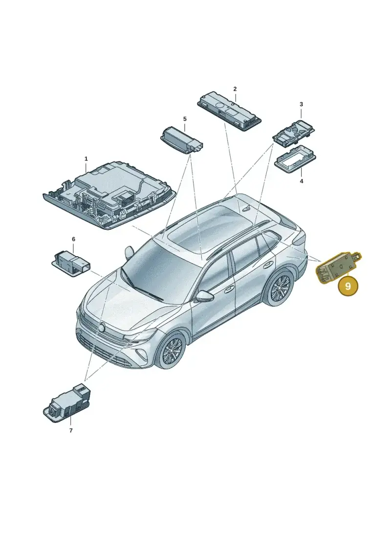 3G8947409 — Volkswagen Tiguan (2023-2025) diagram 57x947000, position 9