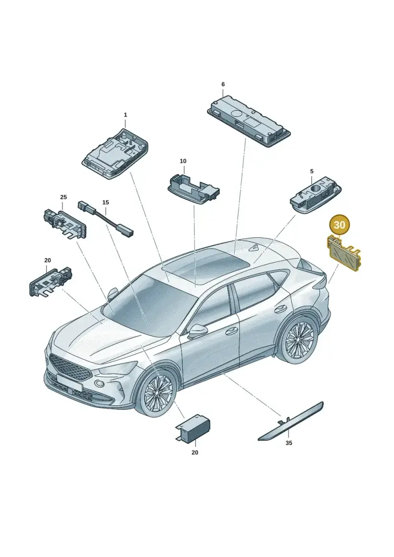 3G8947409 — SEAT CUPRA Born (2021-) diagram 5ff947000, position 30