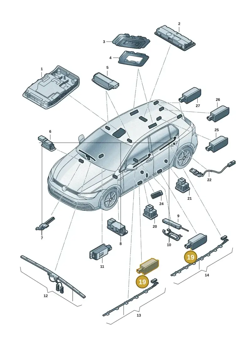 3G8947409 — Skoda Kodiaq (2024-2024) diagram 3p0947000, position 19