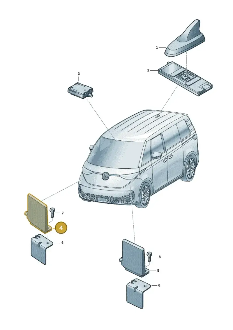 3G9035534 — Volkswagen ID.Buzz (2022-) diagram 15a035200, position 4