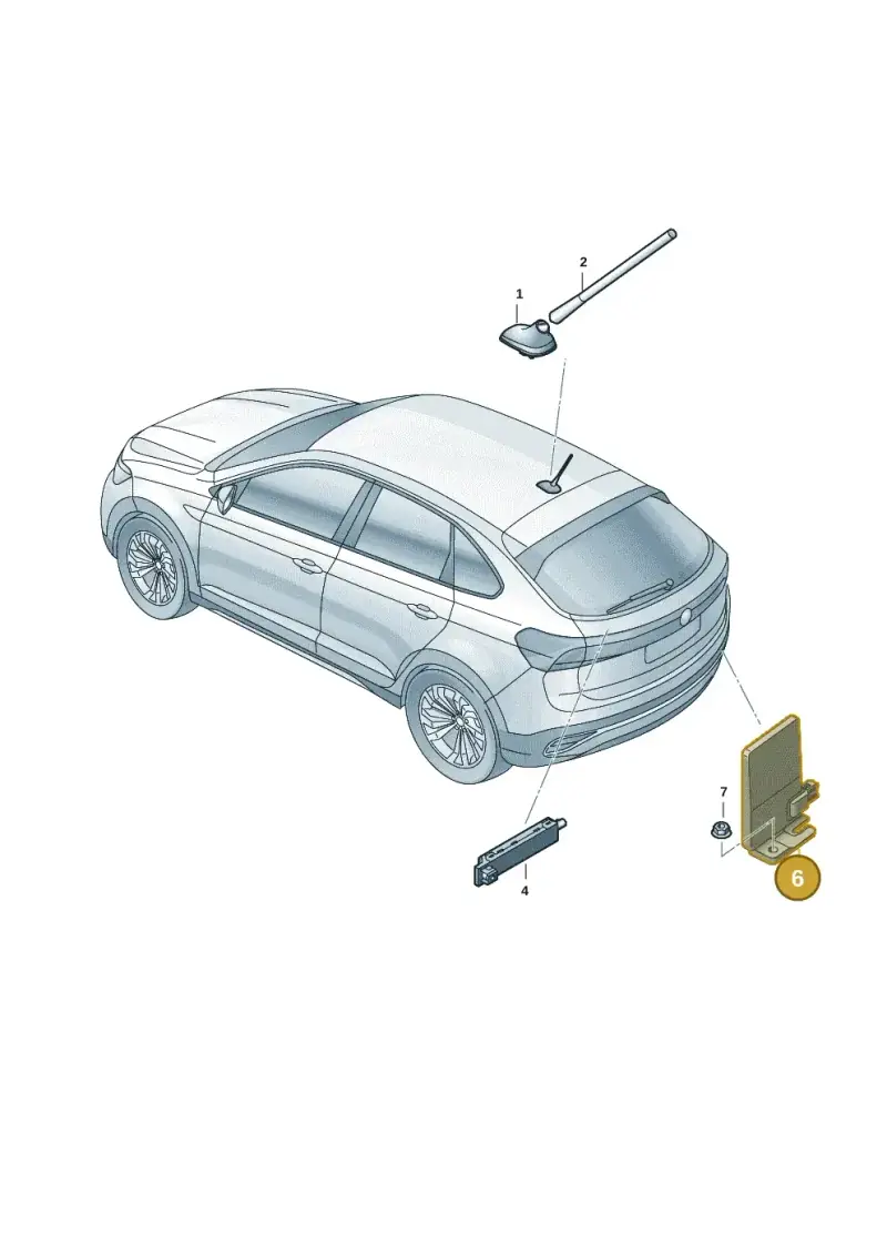 3G9035534 — Volkswagen Taigo (2021-2024) diagram 2f0035200, position 6
