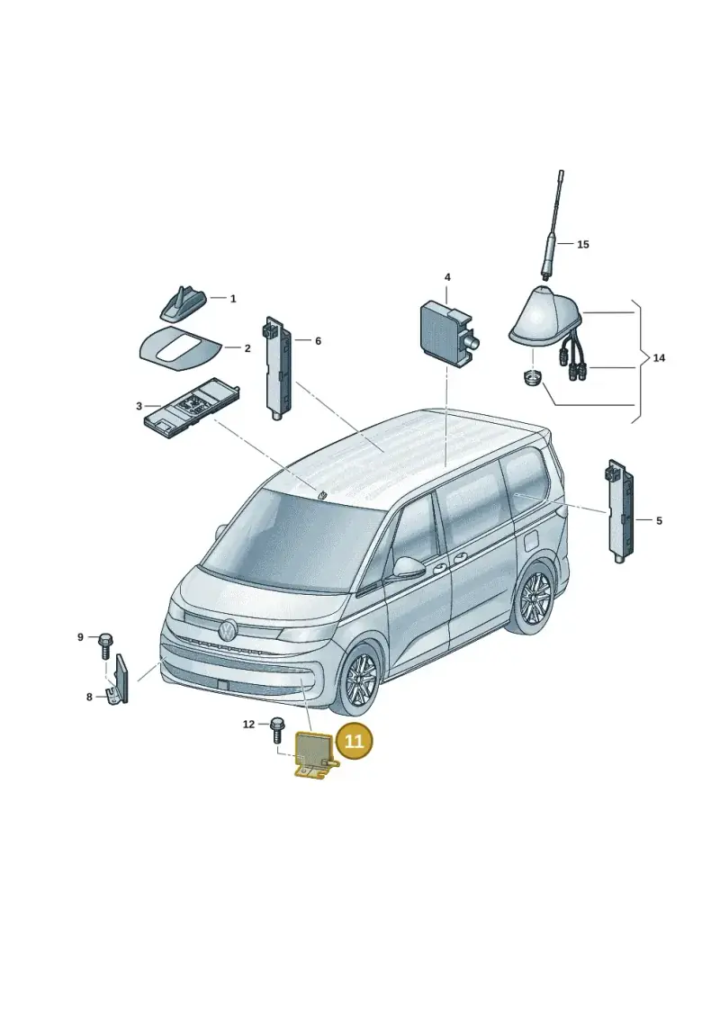 3G9035534 — Volkswagen Multivan (2021-) diagram 7t0035200, position 11