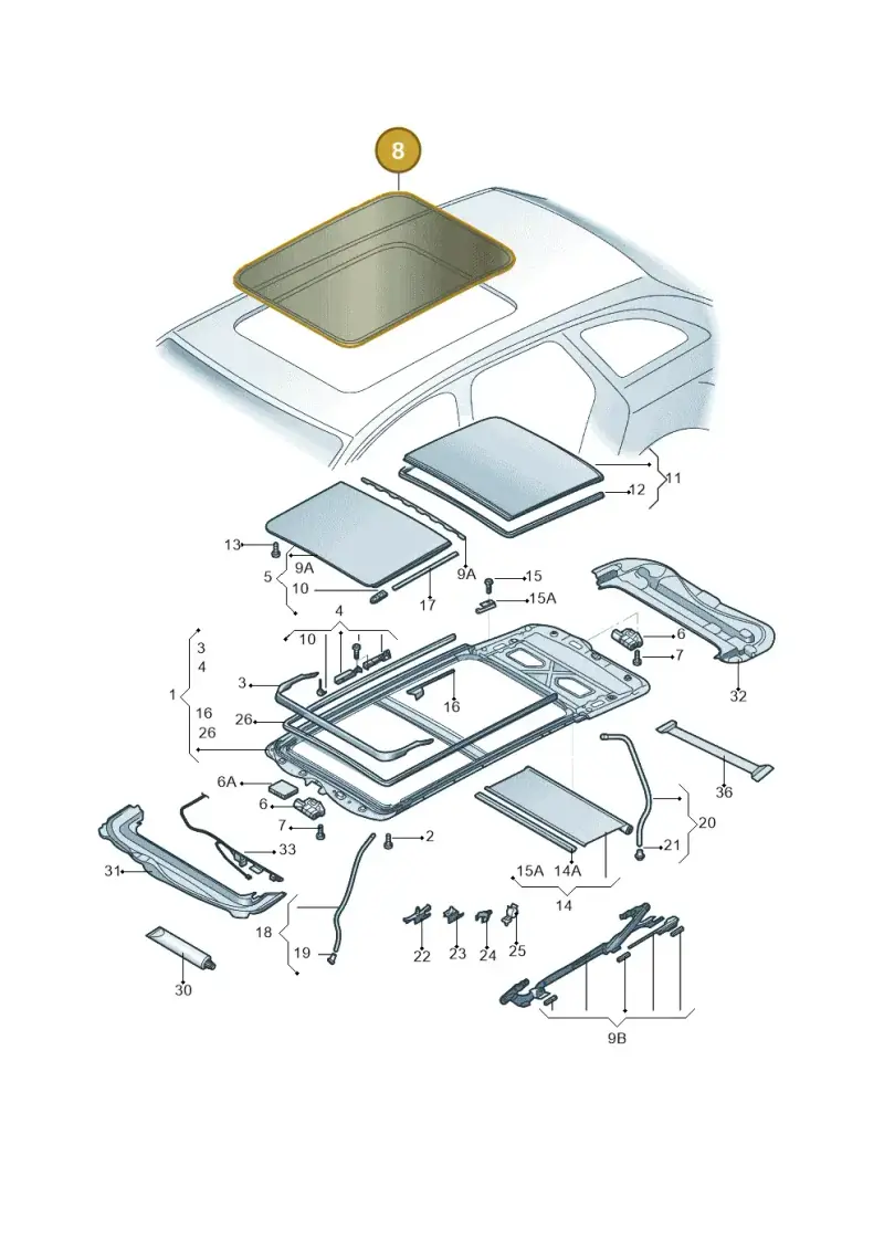 3G9877459C — Volkswagen Taos 1.4 (2020-2024) diagram 588877100, position 8