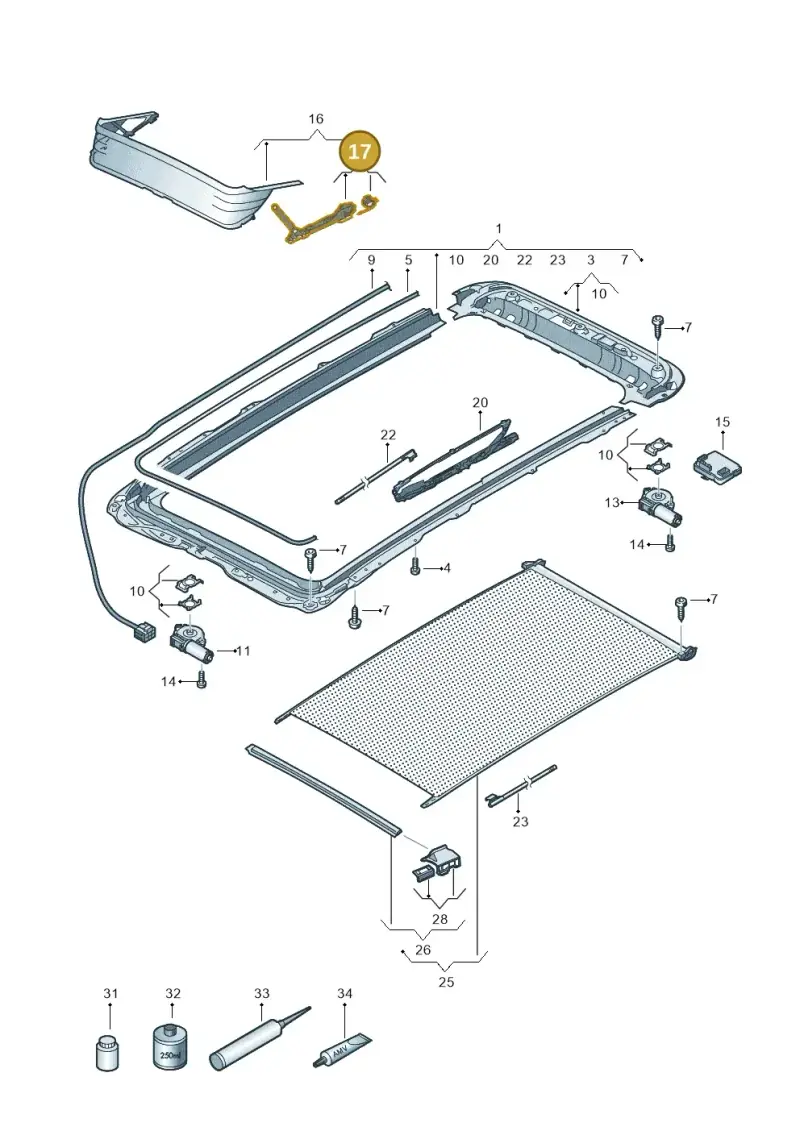 3G9898671A — Volkswagen Golf 2.0 BlueMotion (2019-2024) diagram 793877200, position 17