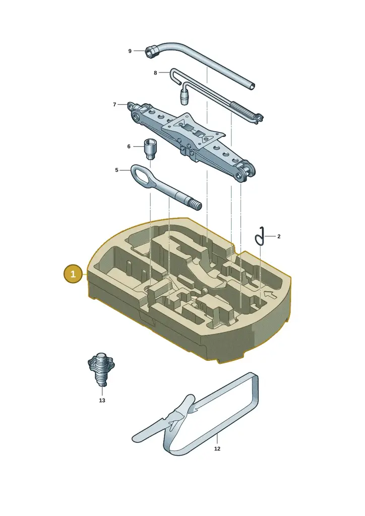 3J0012115A — Volkswagen Passat estate (2023-) diagram 3j0012005, position 1