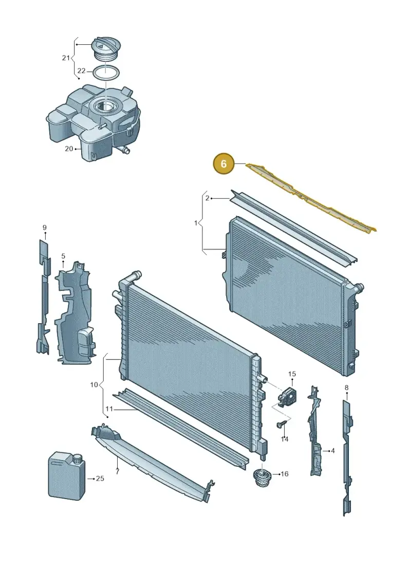 3J0121331C — Volkswagen Passat estate (2023-) diagram 884000050, position 6
