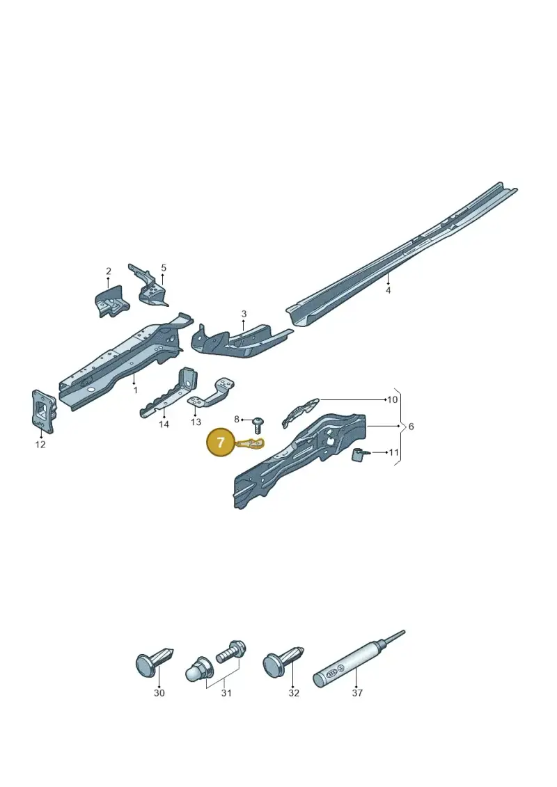 3J0804593 — Volkswagen Passat estate (2023-) diagram 3j0803000, position 7