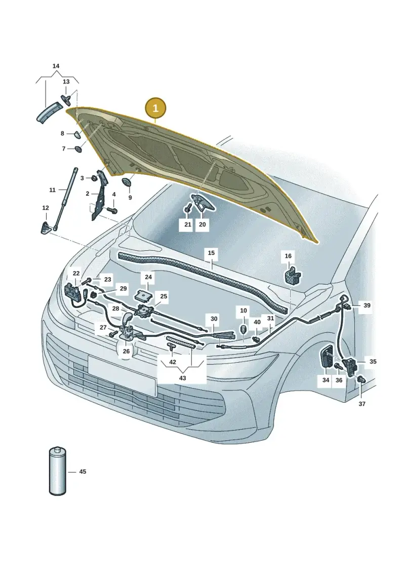 3J0823031 — Volkswagen Passat estate (2023-) diagram 3j0823000, position 1