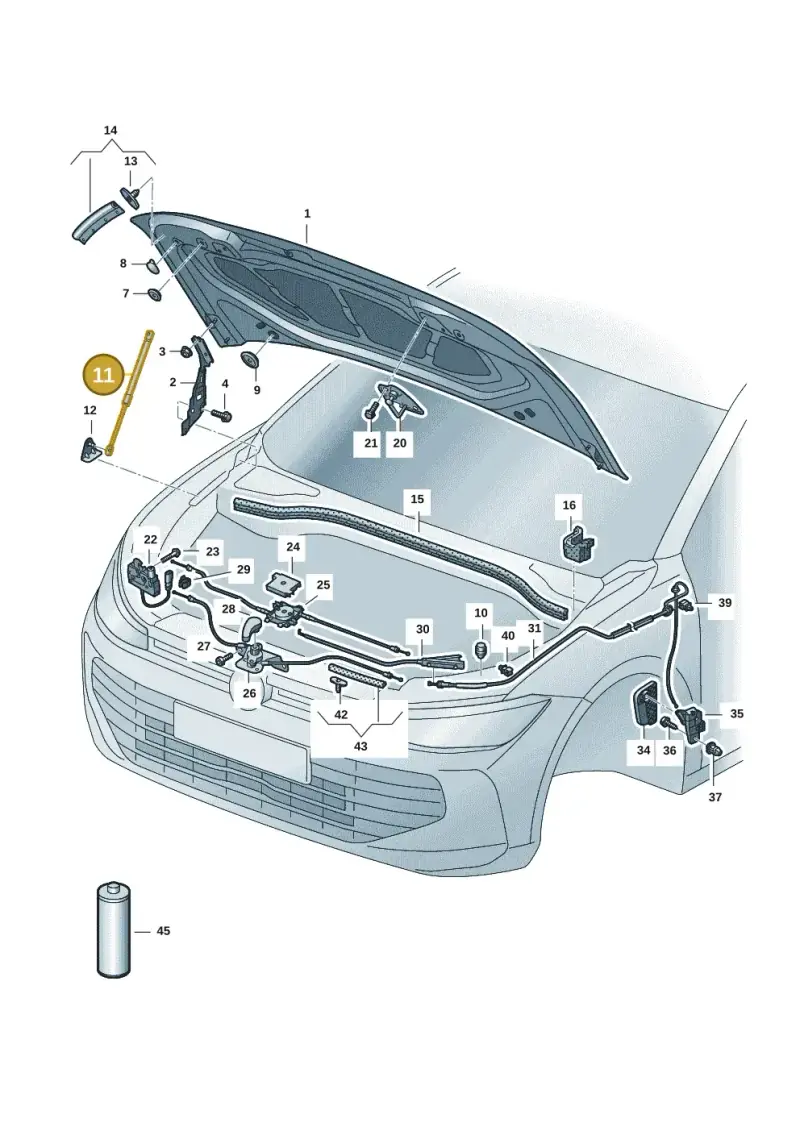 3J0823359 — Volkswagen Passat estate (2023-) diagram 3j0823000, position 11