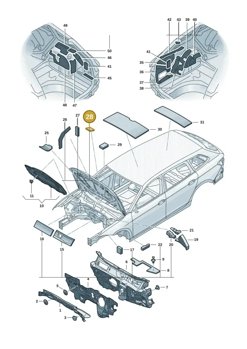 3J0863309 — Volkswagen Passat estate (2023-) diagram 3j0863200, position 28