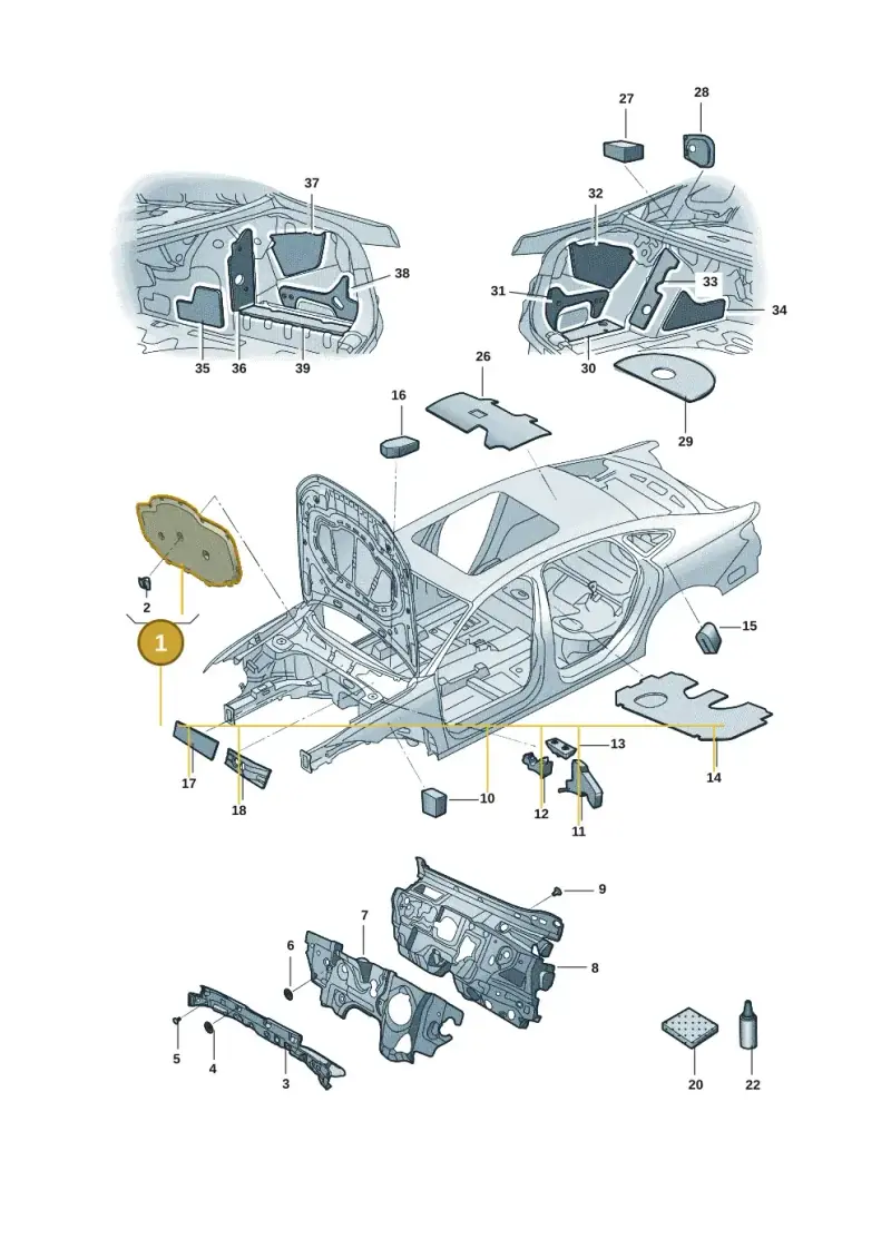 3J0863831 — Volkswagen Passat Pro (2024-) diagram 3jg863020, position 1