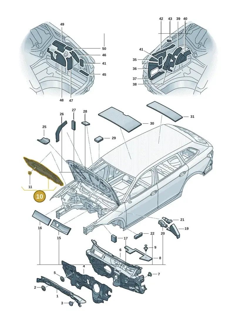 3J0863831 — Volkswagen Passat estate (2023-) diagram 3j0863200, position 10