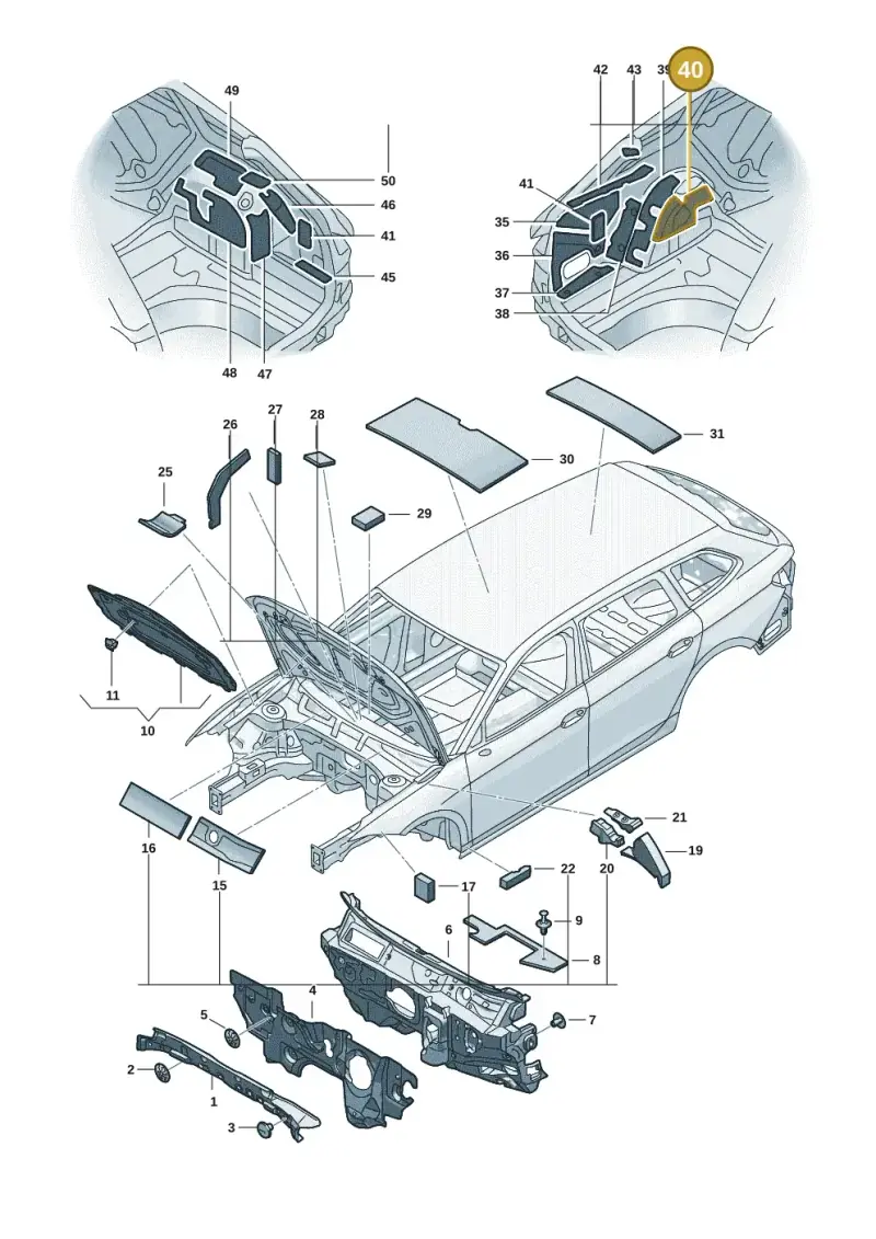 3J0863897 — Volkswagen Passat estate (2023-) diagram 3j0863200, position 40