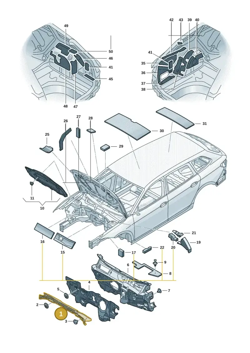 3J0863993A — Volkswagen Passat estate (2023-) diagram 3j0863200, position 1