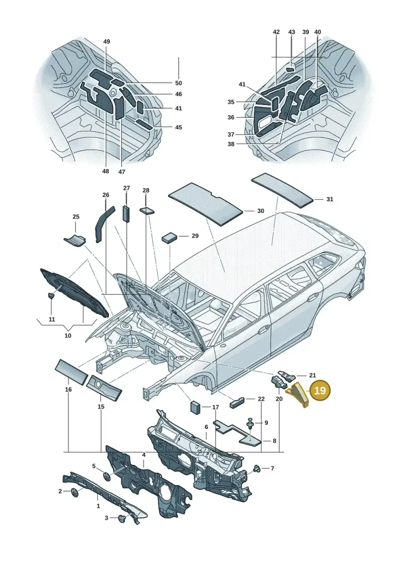 3J0864238 — Volkswagen Passat estate (2023-) diagram 3j0863200, position 19