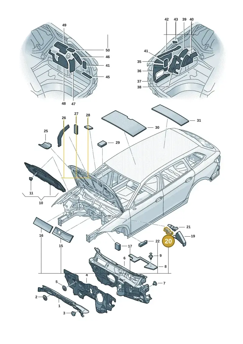 3J0864760 — Volkswagen Passat estate (2023-) diagram 3j0863200, position 20