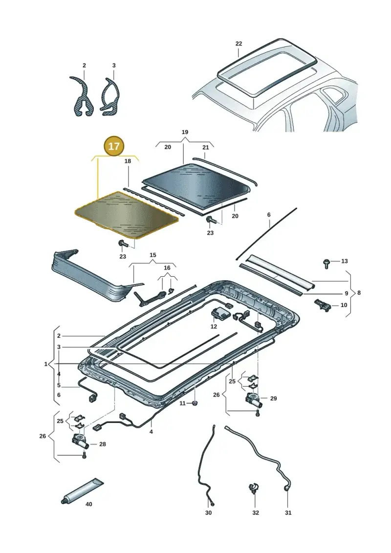 3J0877055A — Skoda Superb Combi (2023-2024) diagram 3j0877000, position 17