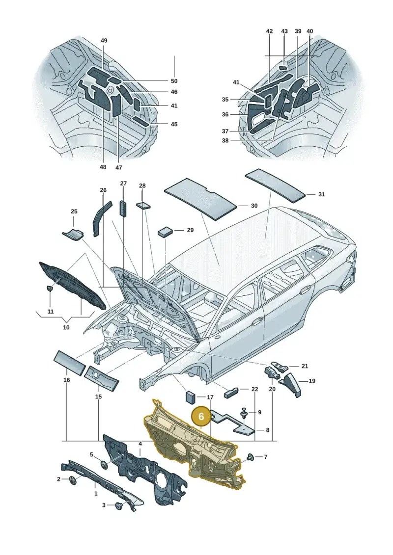3J1863934A — Volkswagen Passat estate (2023-) diagram 3j0863200, position 6