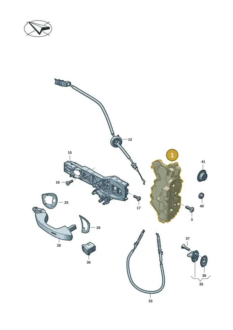 3J2837015 — Volkswagen Passat estate (2023-) diagram 3j0837000, position 1