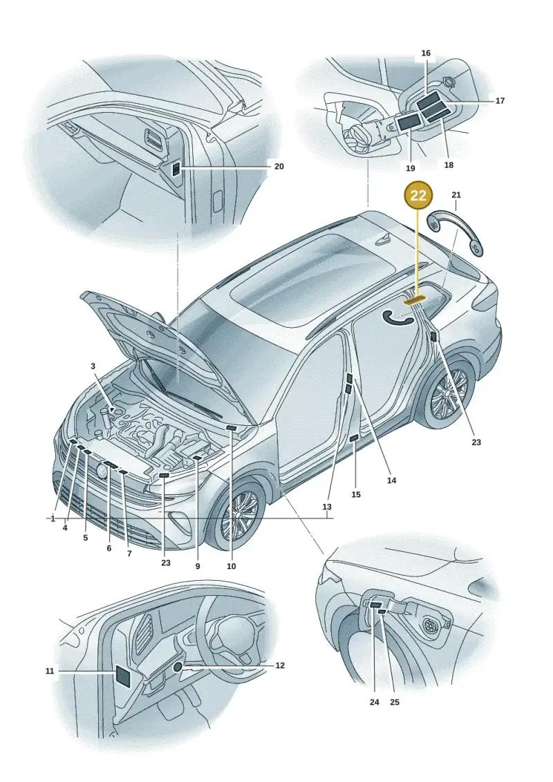 3Q0010006 — Volkswagen Tiguan 2.0 (2023-) diagram 57x010000, position 22