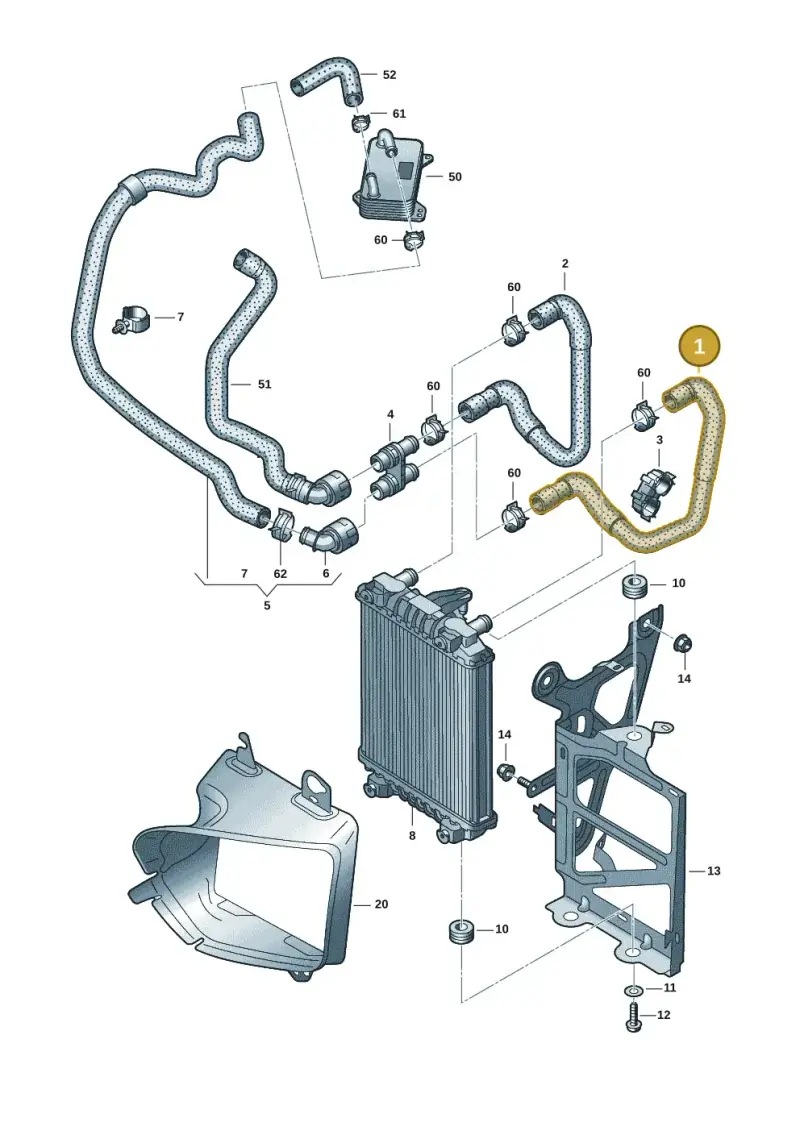 3Q0121051 — Volkswagen Arteon (2017-2023) diagram 827121428, position 1