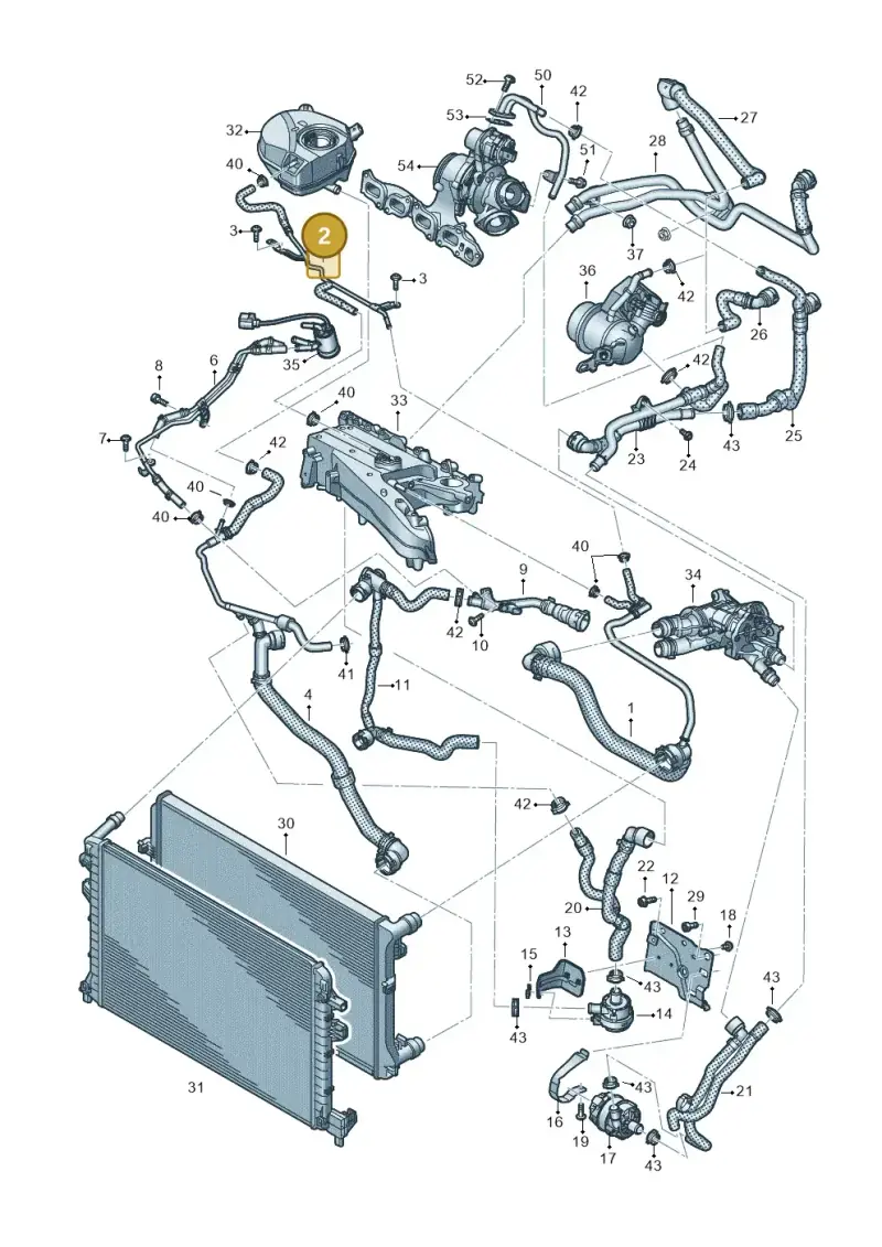 3Q0121064BE — Skoda Octavia (2019-2022) diagram 585121709, position 2
