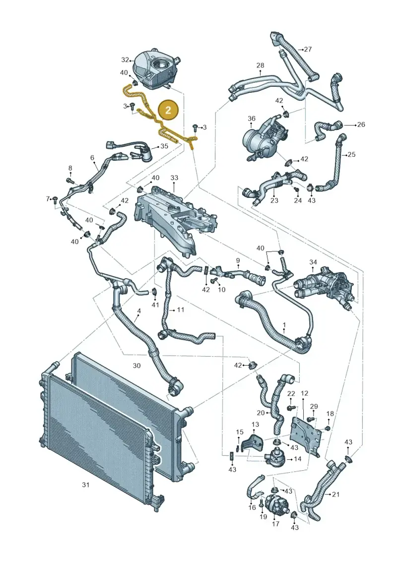 3Q0121064BE — SEAT CUPRA Formentor (2020-) diagram 596121019, position 2