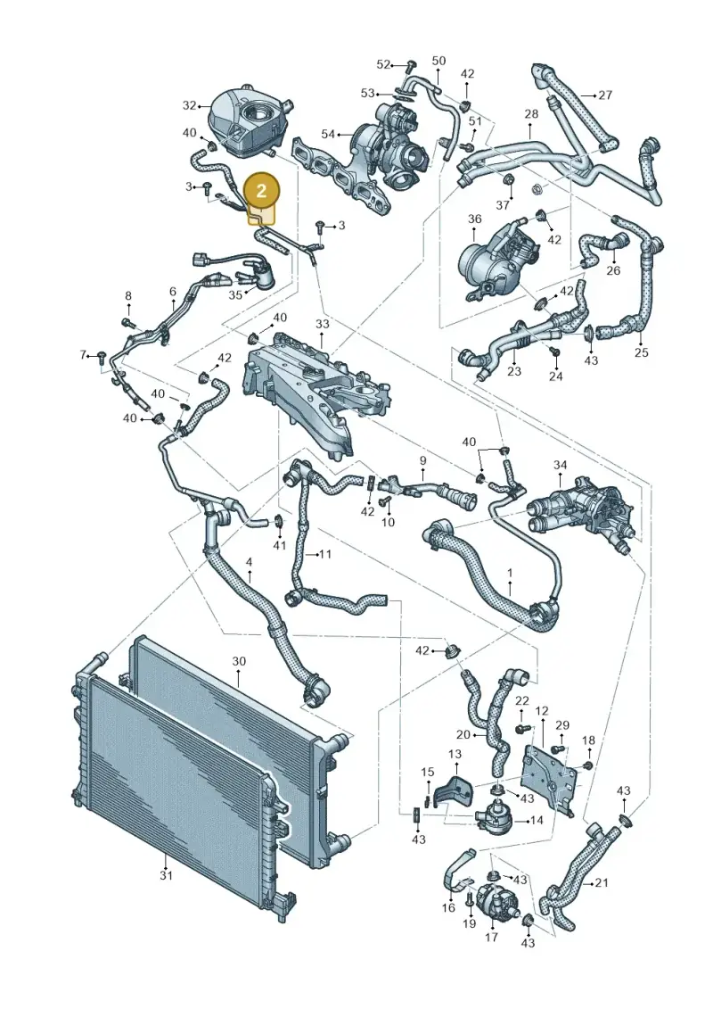 3Q0121064BE — Skoda Kodiaq (2024-2024) diagram 596121132, position 2
