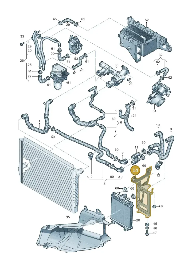 3Q0121093F — Volkswagen Arteon (2017-2023) diagram 793121410, position 14
