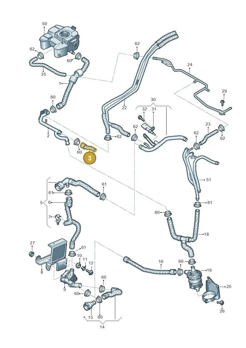 3Q0121109 — Volkswagen Arteon (2017-2023) diagram 793121400, position 3