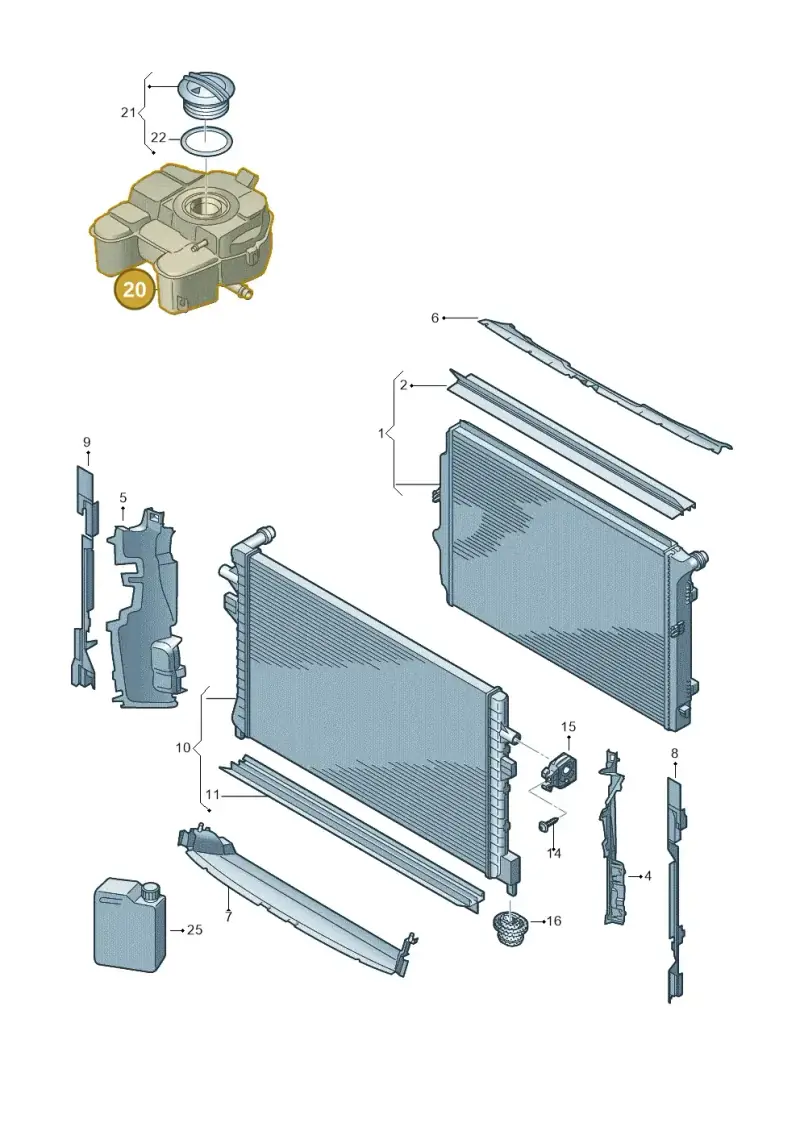 3Q0121407D — Volkswagen Arteon (2017-2023) diagram 884000050, position 20