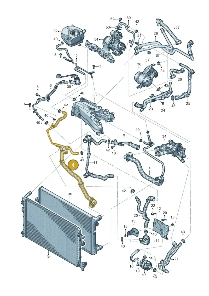 3Q0122051CD — Volkswagen Passat estate (2023-) diagram 596121132, position 4